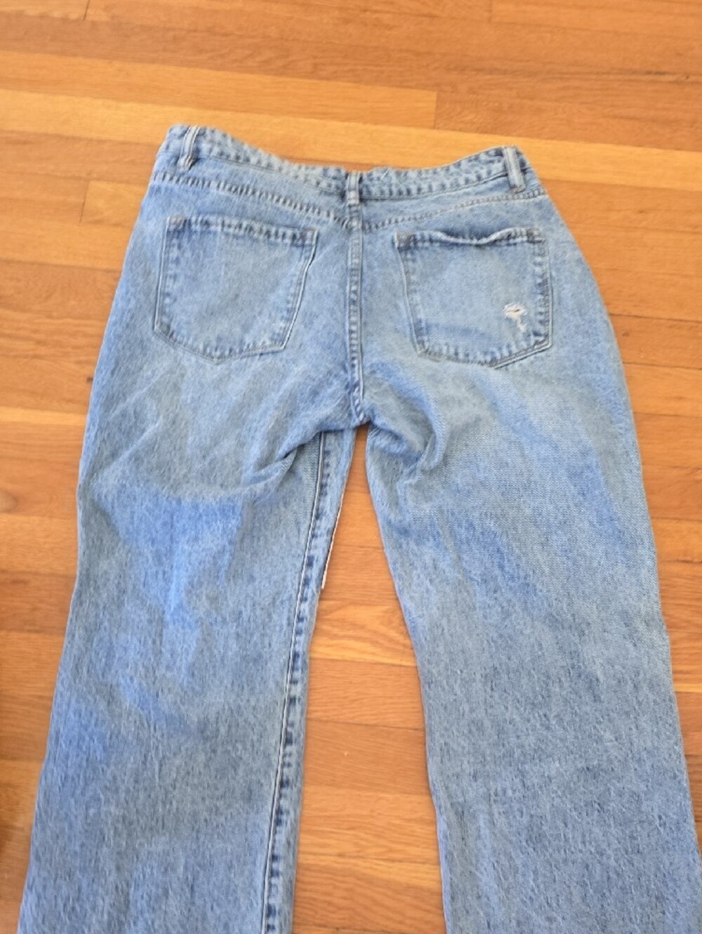 KanCan Light Blue Patchwork Distressed Straight-Leg Jeans - Picture 4 of 4